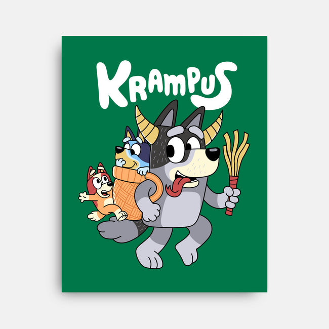 Krampus Bluey-None-Stretched-Canvas-Nemons