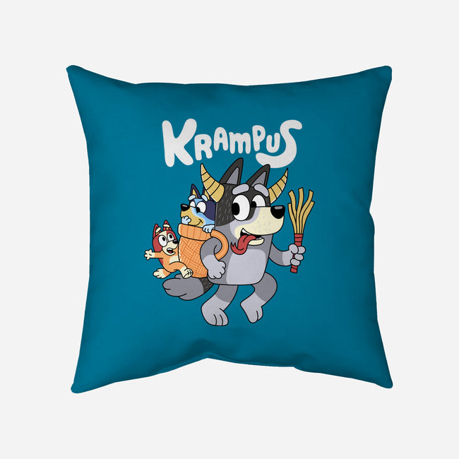 Krampus Bluey-None-Non-Removable Cover w Insert-Throw Pillow-Nemons