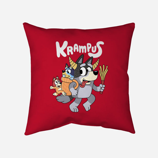 Krampus Bluey-None-Removable Cover-Throw Pillow-Nemons
