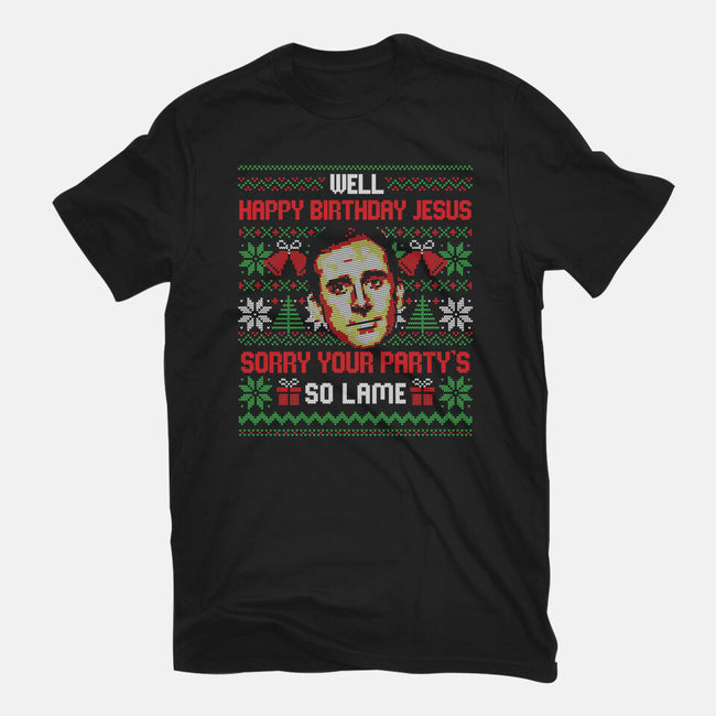 Happy Birthday Jesus-Womens-Basic-Tee-eduely