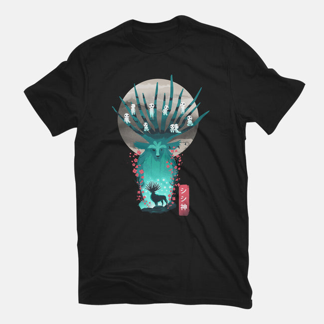 Deer God-Womens-Fitted-Tee-dandingeroz