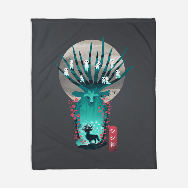 Deer God-None-Fleece-Blanket-dandingeroz