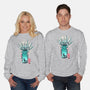 Deer God-Unisex-Crew Neck-Sweatshirt-dandingeroz