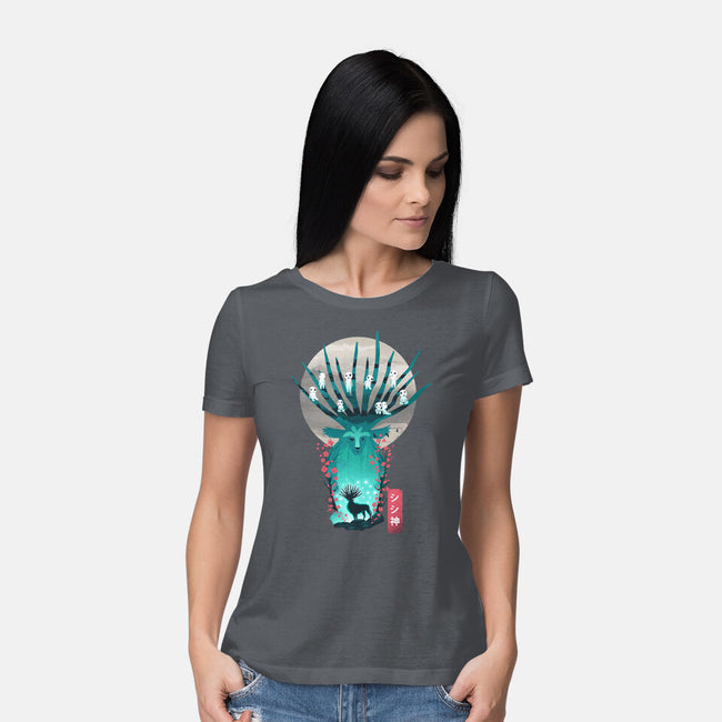 Deer God-Womens-Basic-Tee-dandingeroz