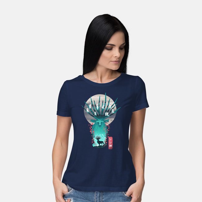 Deer God-Womens-Basic-Tee-dandingeroz