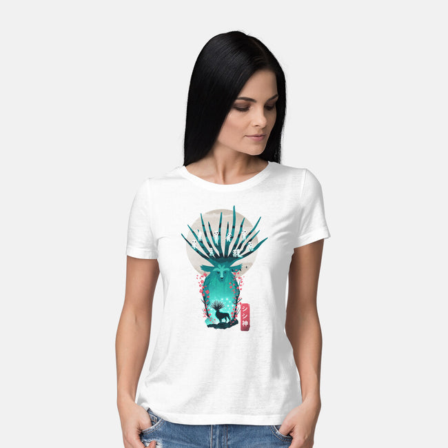 Deer God-Womens-Basic-Tee-dandingeroz