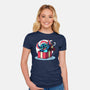 Alien Surprise-Womens-Fitted-Tee-fanfreak1