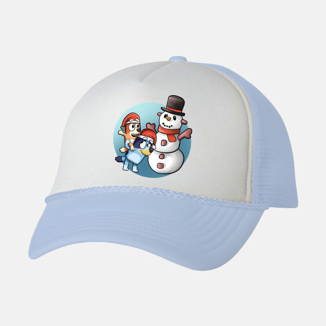 Snowman My Friend-Unisex-Trucker-Hat-nickzzarto