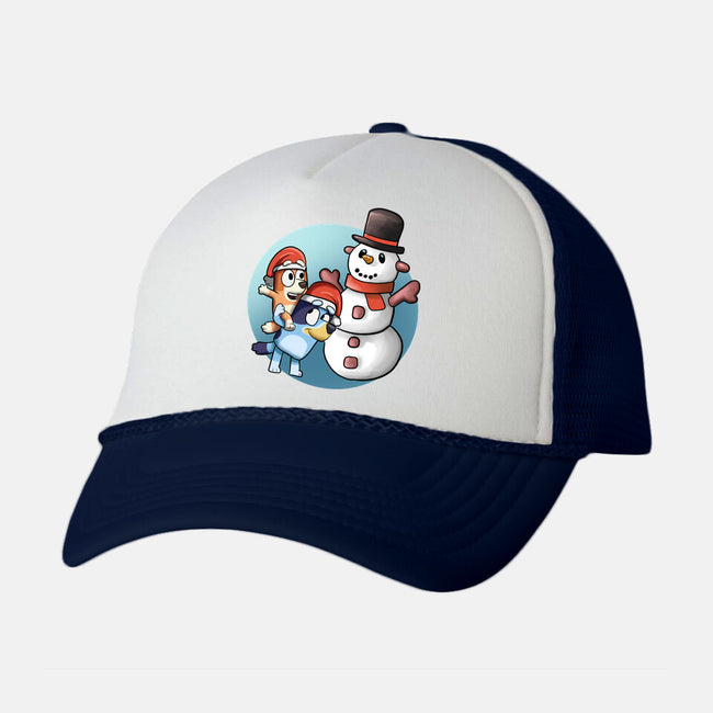 Snowman My Friend-Unisex-Trucker-Hat-nickzzarto
