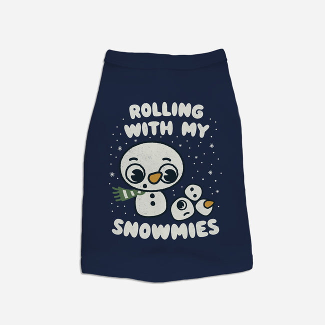 Rolling With My Snowmies-Cat-Basic-Pet Tank-Weird & Punderful
