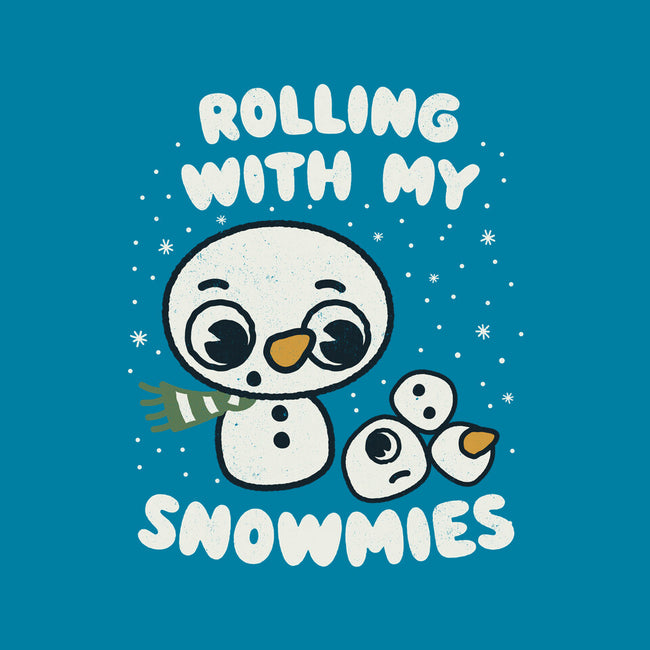 Rolling With My Snowmies-None-Removable Cover w Insert-Throw Pillow-Weird & Punderful