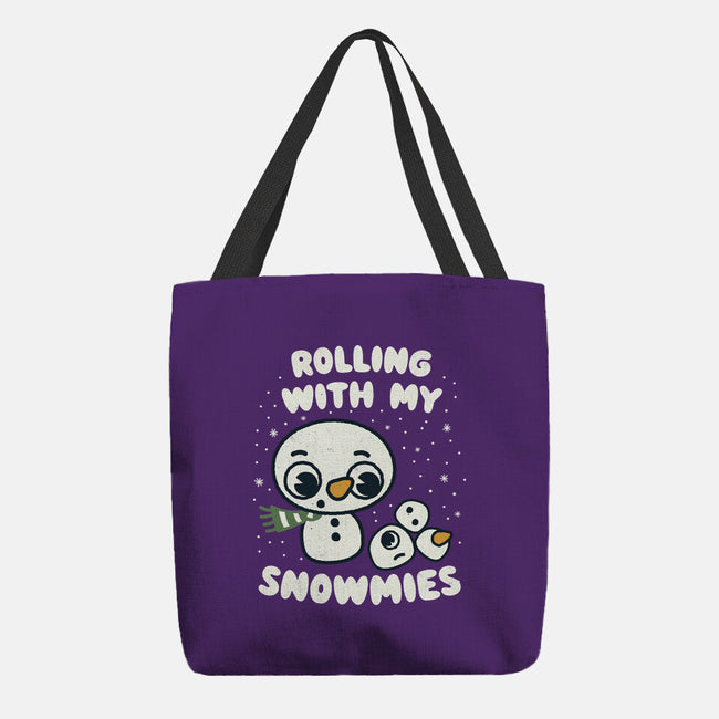 Rolling With My Snowmies-None-Basic Tote-Bag-Weird & Punderful