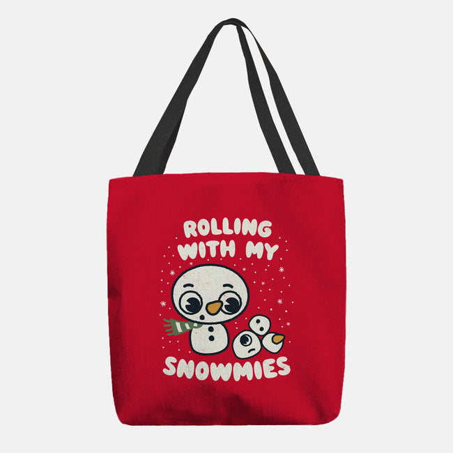 Rolling With My Snowmies-None-Basic Tote-Bag-Weird & Punderful