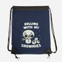 Rolling With My Snowmies-None-Drawstring-Bag-Weird & Punderful