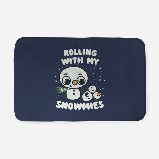 Rolling With My Snowmies-None-Memory Foam-Bath Mat-Weird & Punderful