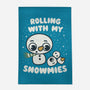 Rolling With My Snowmies-None-Outdoor-Rug-Weird & Punderful