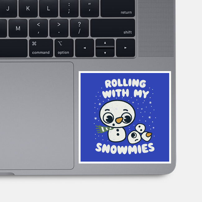 Rolling With My Snowmies-None-Glossy-Sticker-Weird & Punderful