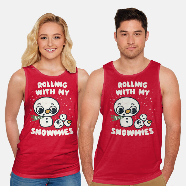 Rolling With My Snowmies-Unisex-Basic-Tank-Weird & Punderful