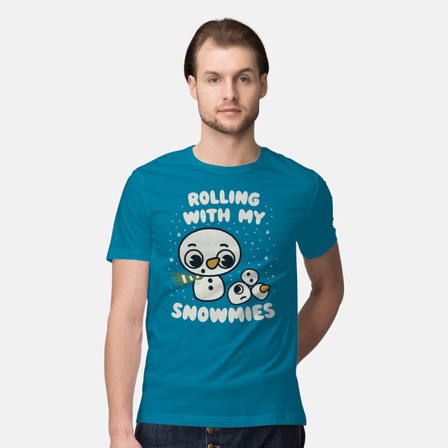 Rolling With My Snowmies-Mens-Premium-Tee-Weird & Punderful