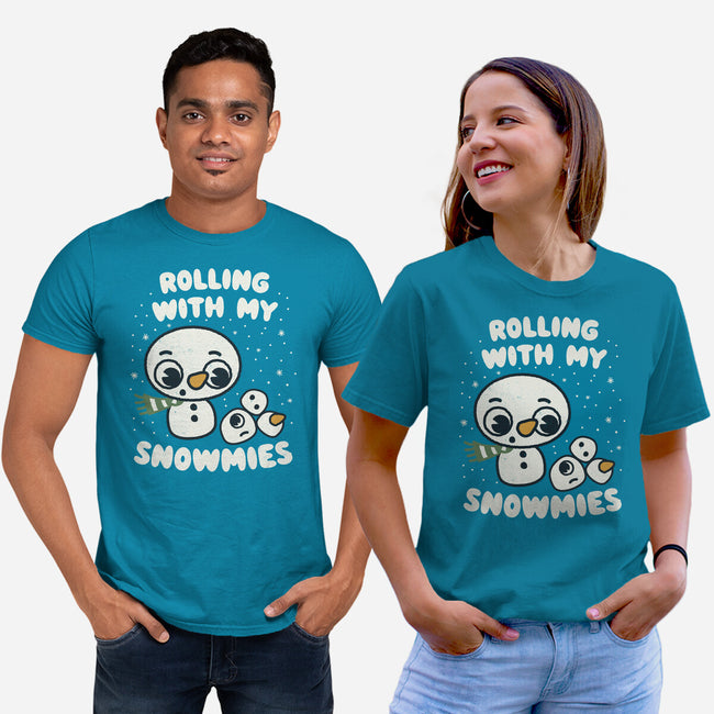 Rolling With My Snowmies-Unisex-Basic-Tee-Weird & Punderful