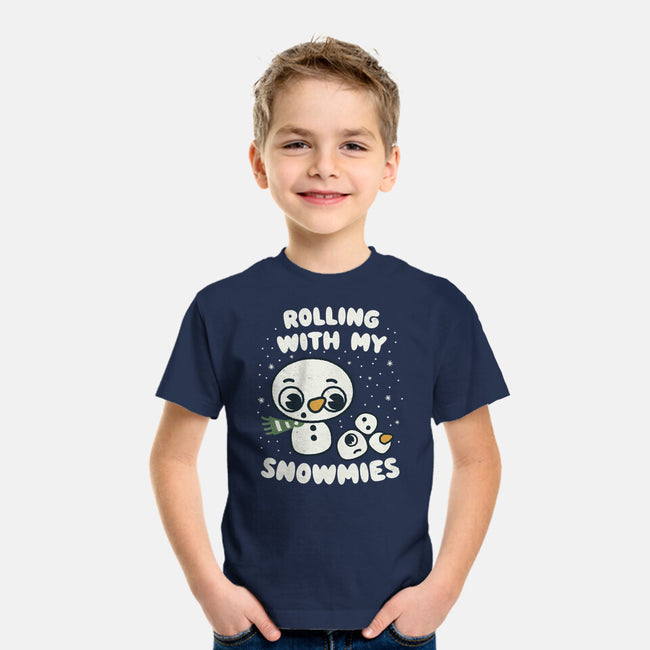 Rolling With My Snowmies-Youth-Basic-Tee-Weird & Punderful