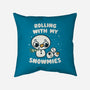 Rolling With My Snowmies-None-Non-Removable Cover w Insert-Throw Pillow-Weird & Punderful