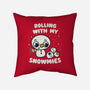 Rolling With My Snowmies-None-Removable Cover w Insert-Throw Pillow-Weird & Punderful