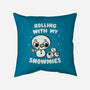 Rolling With My Snowmies-None-Removable Cover-Throw Pillow-Weird & Punderful