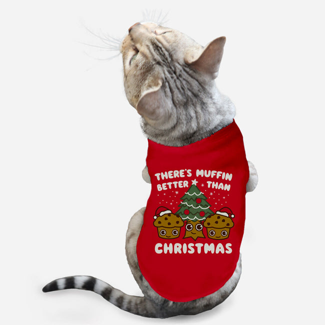 There's Muffin Batter Than Christmas-Cat-Basic-Pet Tank-Weird & Punderful