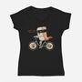 Sushi Me Rollin-Womens-V-Neck-Tee-vp021