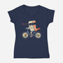 Sushi Me Rollin-Womens-V-Neck-Tee-vp021