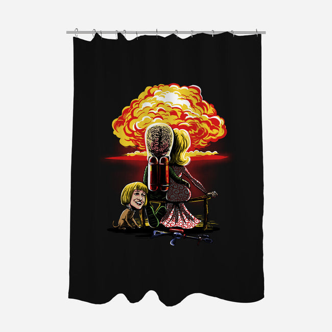 Martians Gazing At The Moon-None-Polyester-Shower Curtain-zascanauta