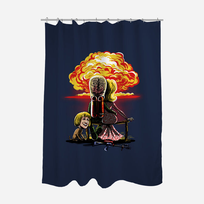 Martians Gazing At The Moon-None-Polyester-Shower Curtain-zascanauta