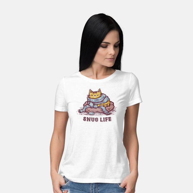 Living The Snug Life-Womens-Basic-Tee-kg07