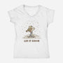 Let It Snow-Womens-V-Neck-Tee-kg07