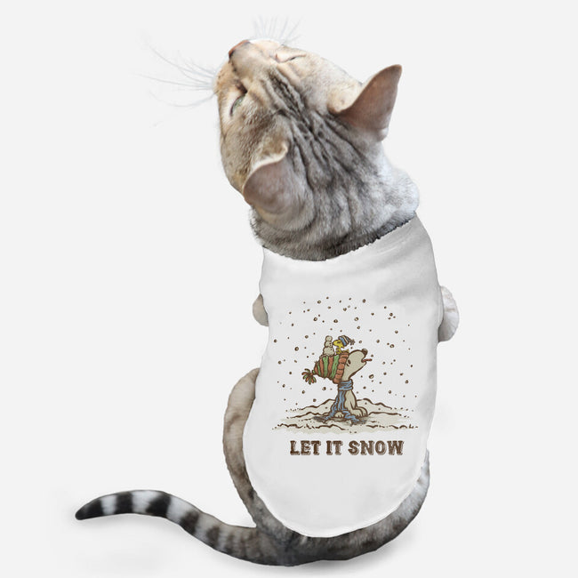 Let It Snow-Cat-Basic-Pet Tank-kg07