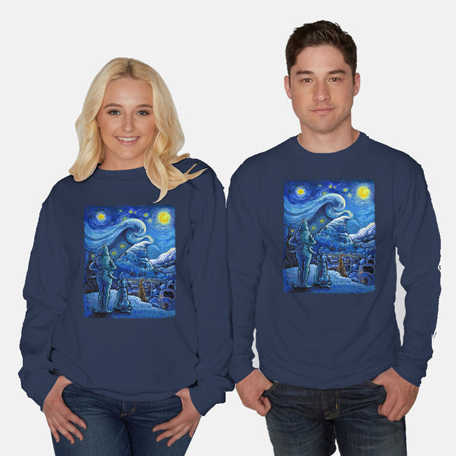 Starry Crumpit-Unisex-Crew Neck-Sweatshirt-daobiwan