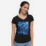 Starry Crumpit-Womens-V-Neck-Tee-daobiwan