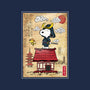 Beagle Samurai In Japan-None-Non-Removable Cover w Insert-Throw Pillow-DrMonekers