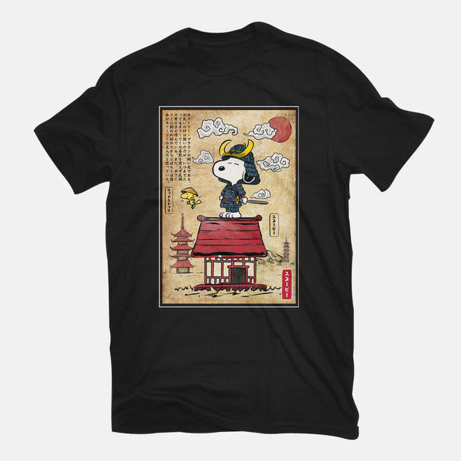 Beagle Samurai In Japan-Womens-Basic-Tee-DrMonekers