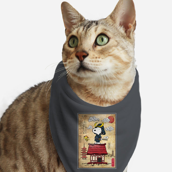 Beagle Samurai In Japan-Cat-Bandana-Pet Collar-DrMonekers