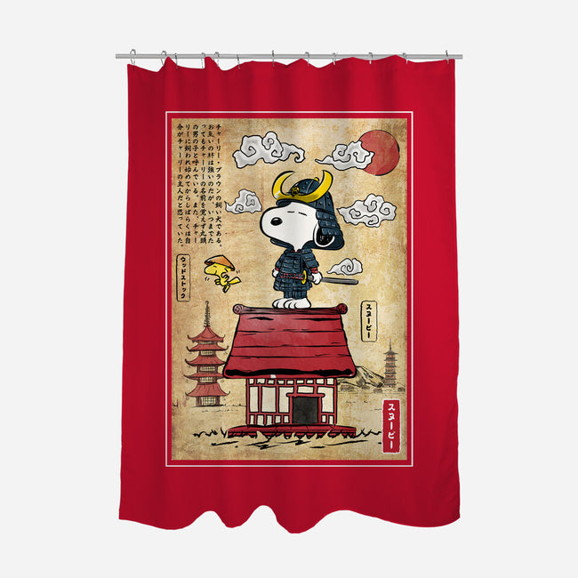 Beagle Samurai In Japan-None-Polyester-Shower Curtain-DrMonekers