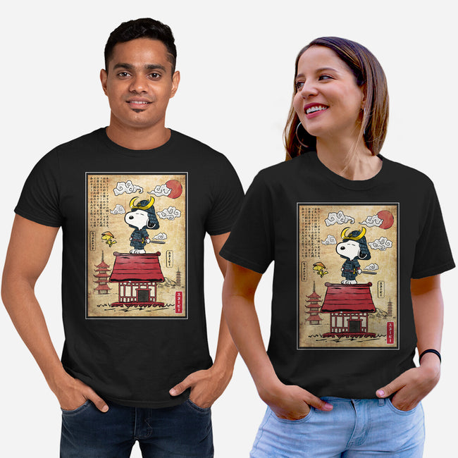 Beagle Samurai In Japan-Unisex-Basic-Tee-DrMonekers