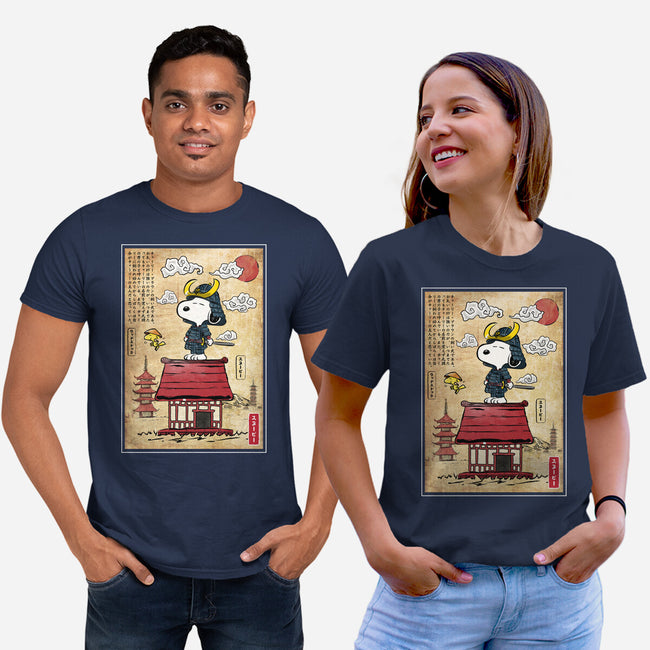 Beagle Samurai In Japan-Unisex-Basic-Tee-DrMonekers