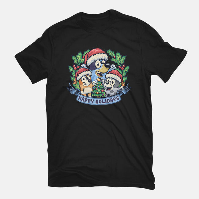 Bluey Holidays-Unisex-Basic-Tee-momma_gorilla