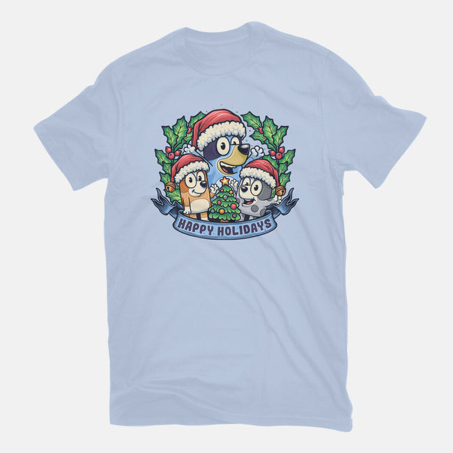 Bluey Holidays-Womens-Basic-Tee-momma_gorilla