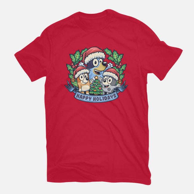 Bluey Holidays-Womens-Basic-Tee-momma_gorilla