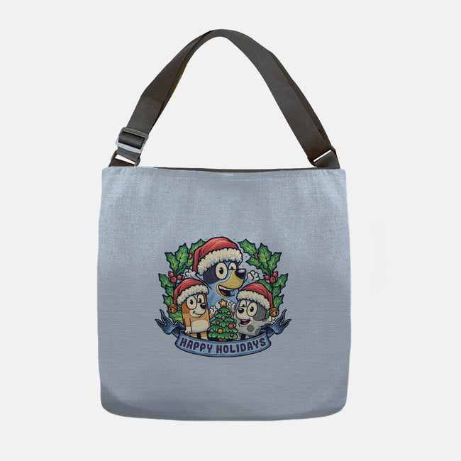 Bluey Holidays-None-Adjustable Tote-Bag-momma_gorilla