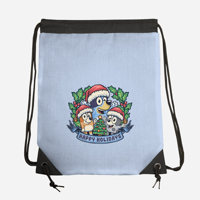 Bluey Holidays-None-Drawstring-Bag-momma_gorilla