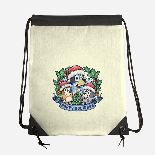 Bluey Holidays-None-Drawstring-Bag-momma_gorilla